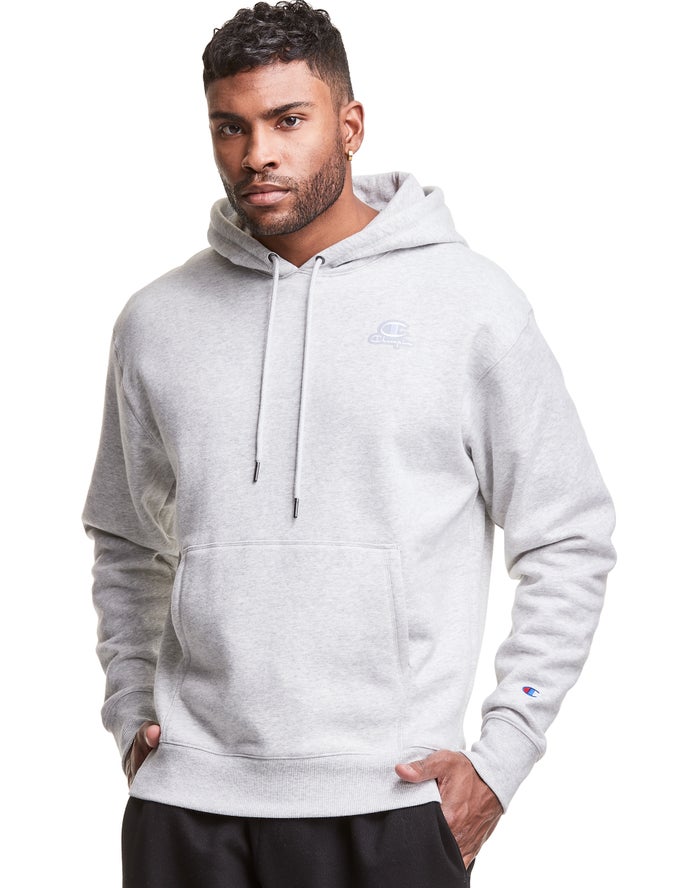 Champion Hoodie Heren - Grijs - Classic Fleece Embroidered Applique Logo ( 106238-POD )